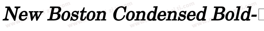 New Boston Condensed Bold字体转换